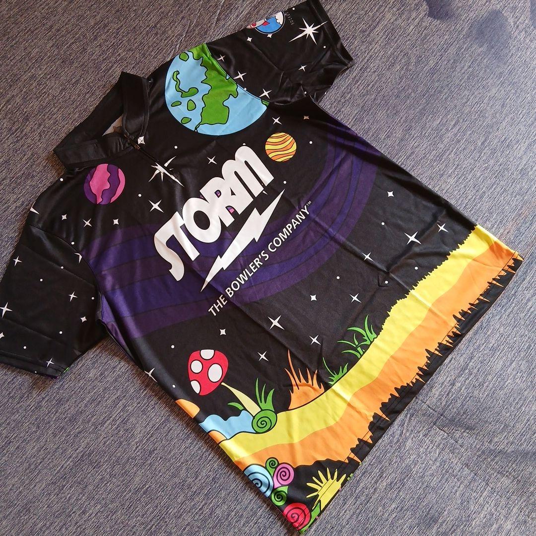 ✨新品✨ボウリングウェア　STORM　サイズXL　ブラック　宇宙人　宇宙飛行士