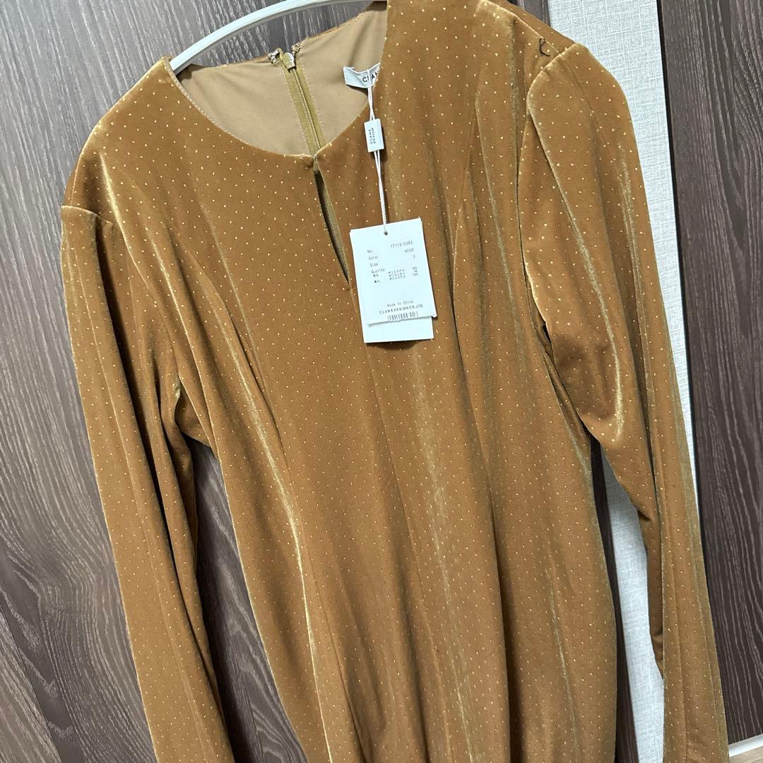 CLANE VELOUR GLITTER ONEPIECE サイズ2 新品未使用