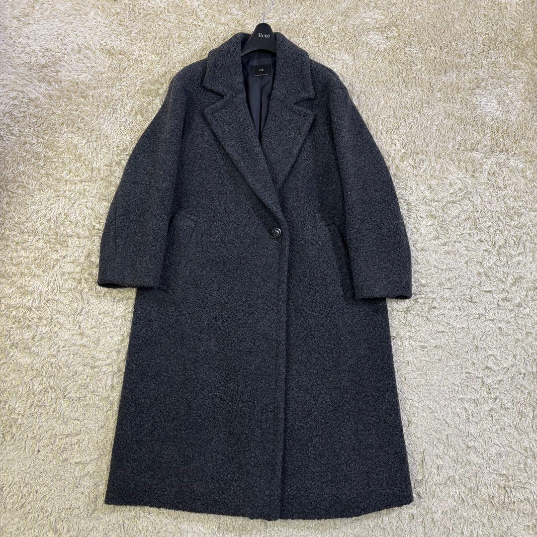 23区　定価6.7万 ウール混 ボアジャージー ドロップショルダー　コート