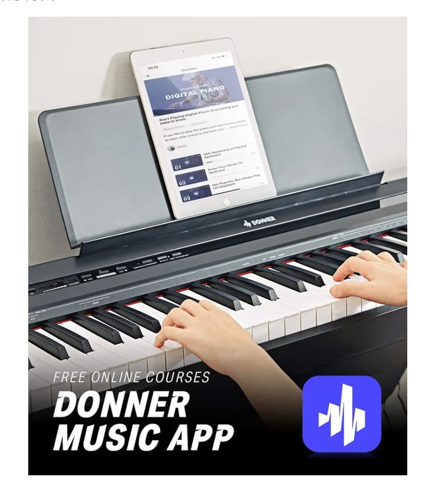 【美品】Donner 電子ピアノ 88鍵盤 スタンド付き DEP-10