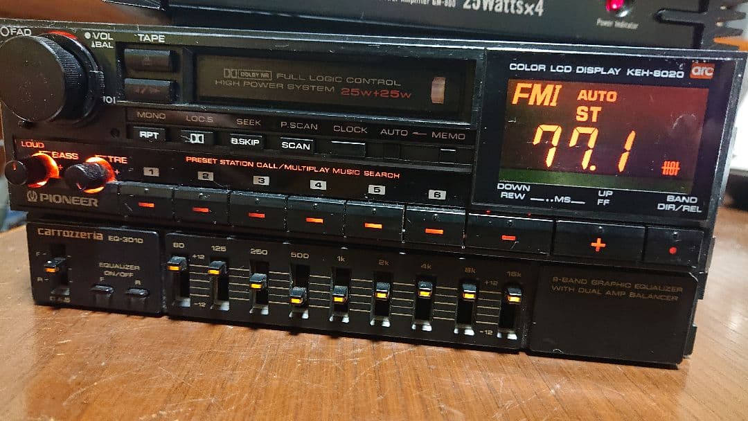 当時物、カロッツェリア KEH-8020他イコライザー、アンプセット