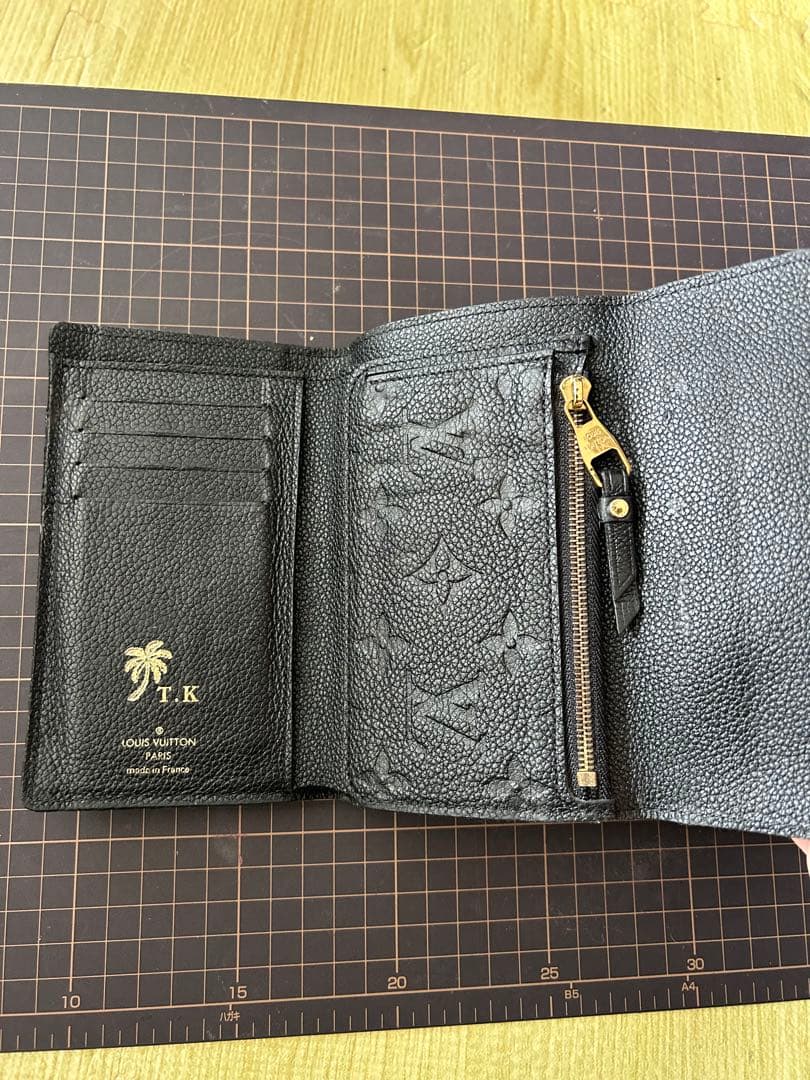 中古 正規品 LOUIS VUITTONアンプラント キュリユーズ 三つ折り財布