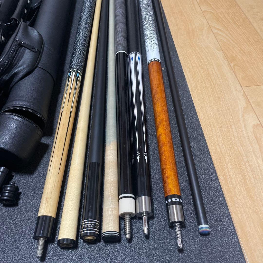 N*a様 ビリヤードキュー 8本セット ケース付き