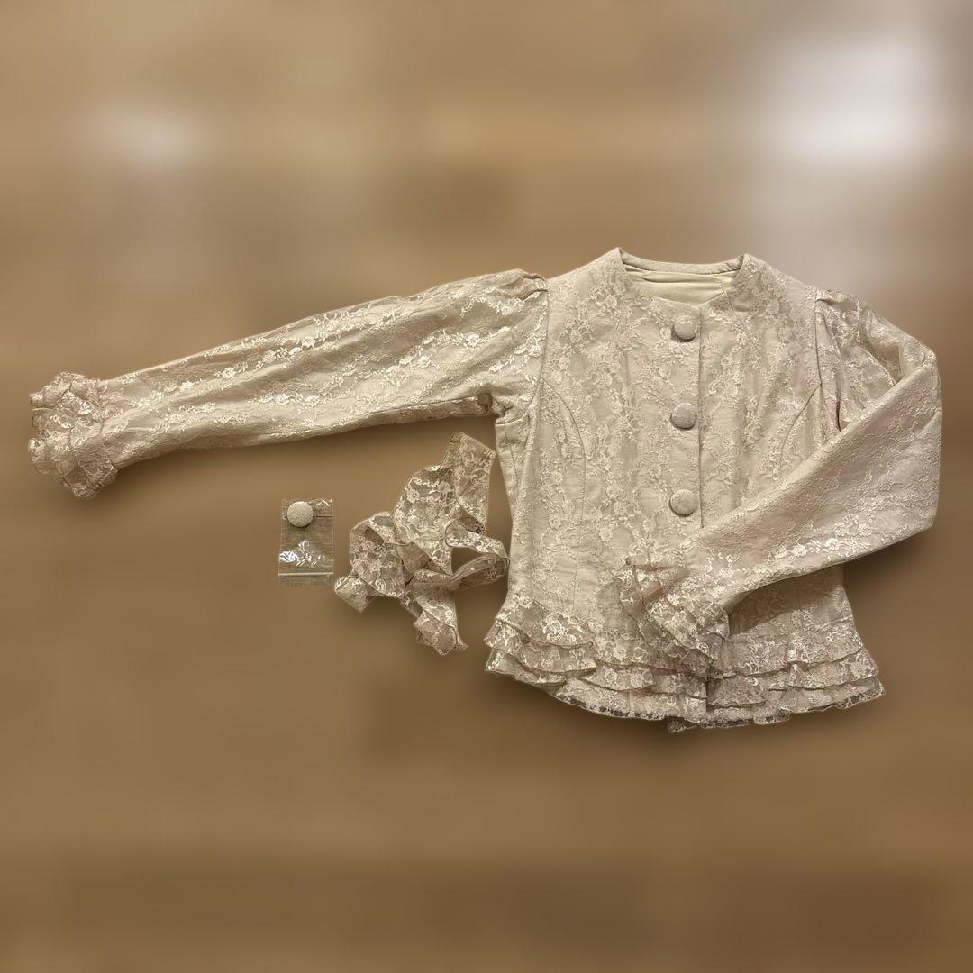 アイボリー レース フラメンコ トップス