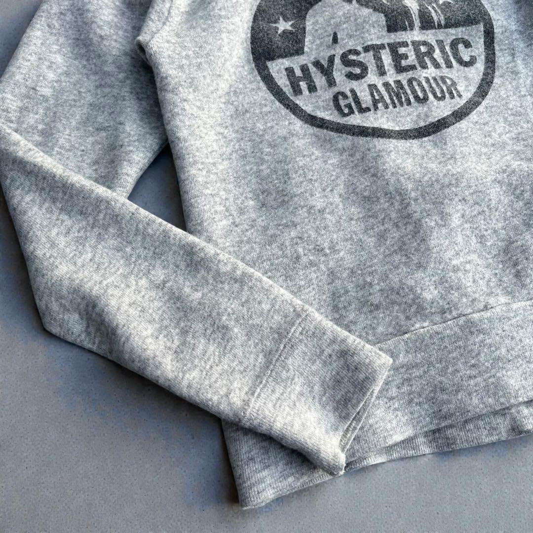 HYSTERIC GLAMOUR フルジップ ニットパーカー フーディガールロゴ