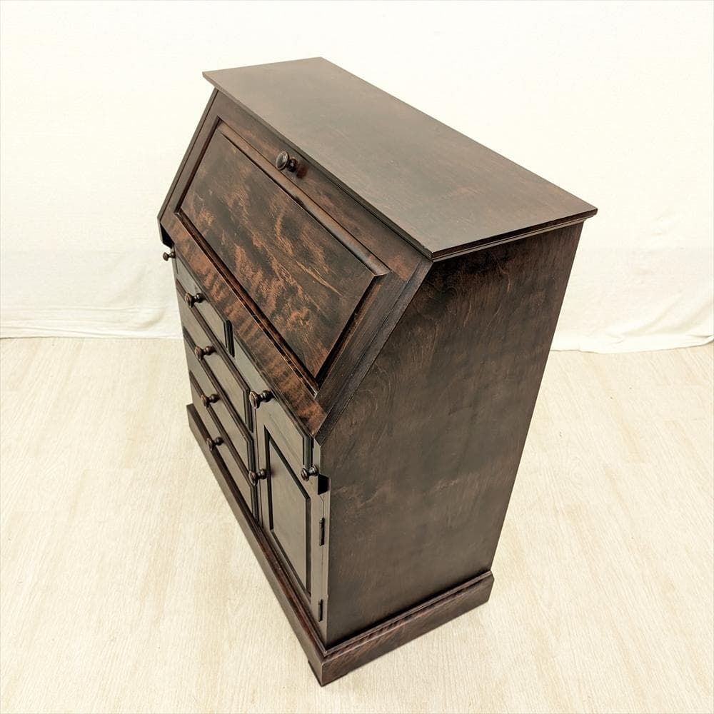 天然木　ライティングデスク　ライティングビューロー　学習机　勉強机　デスク　民藝