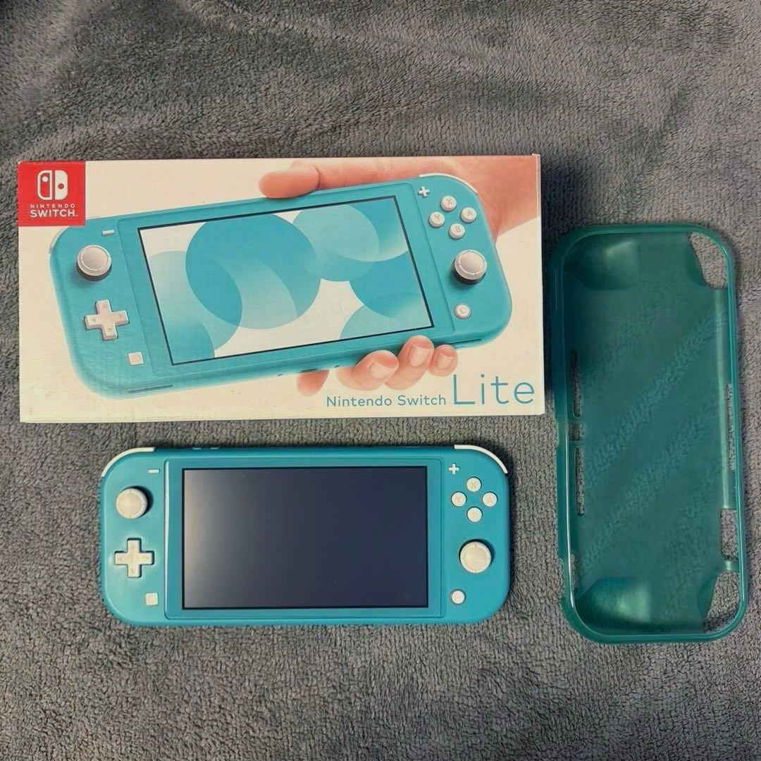 任天堂Switch Lite ターコイズ　本体＋外箱＋ラバーカバー