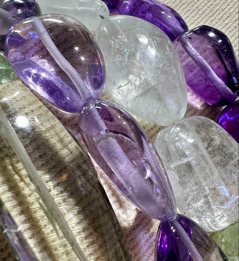 天然石　ネックレス5本セット　留め具（たまご刻・SV925）