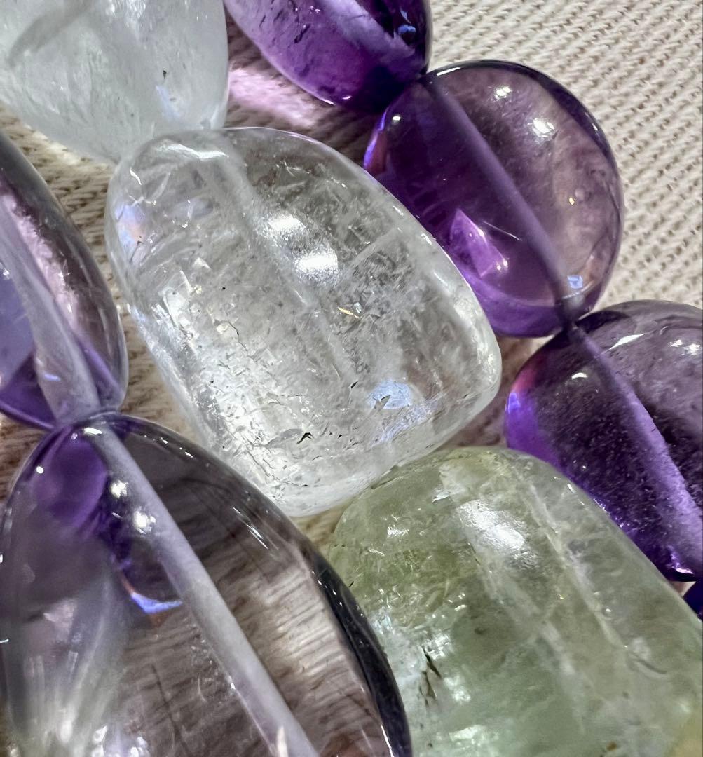 天然石　ネックレス5本セット　留め具（たまご刻・SV925）