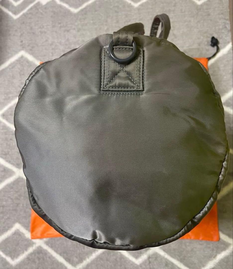 【美品】PORTER タンカードラムバッグ 2way 希少色シルバーグレー