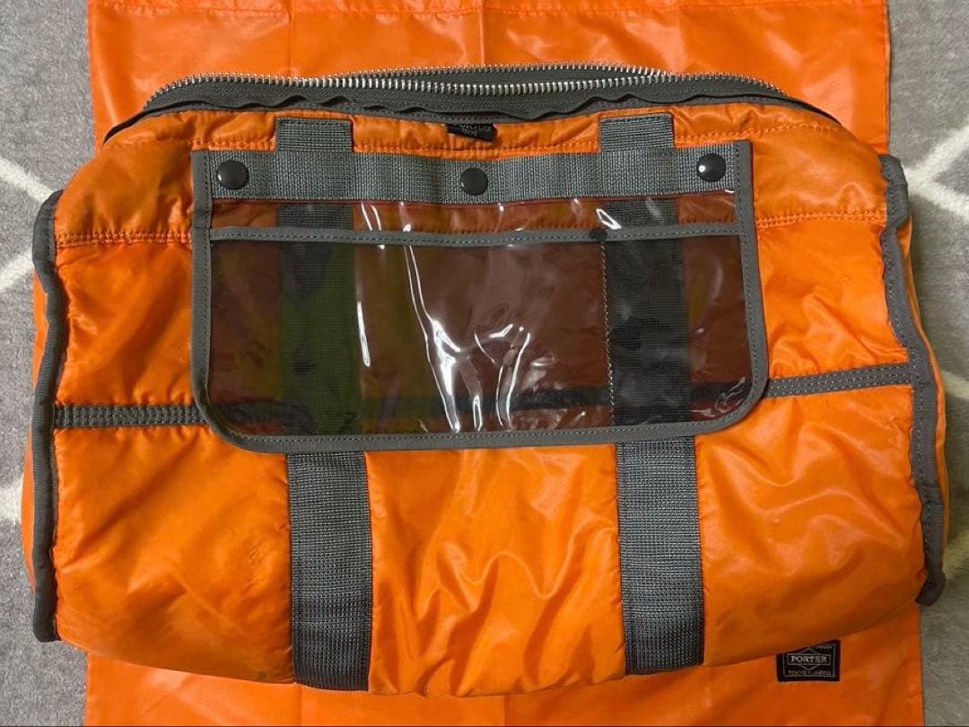 【美品】PORTER タンカードラムバッグ 2way 希少色シルバーグレー