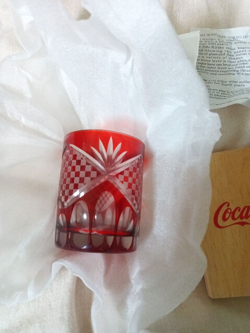 コカ・コーラ非売品　太武朗工房　江戸切子「琥珀」