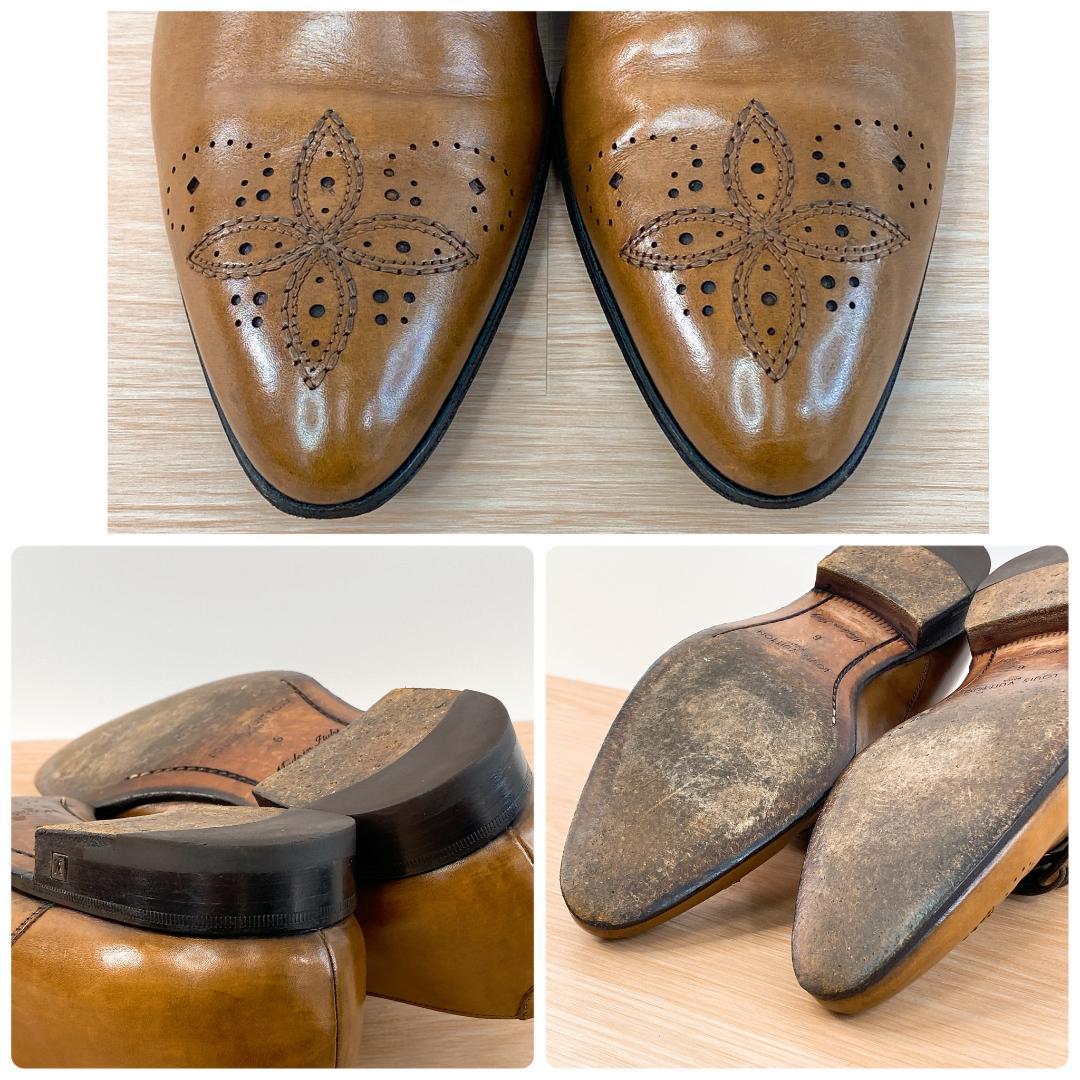 専用ルイヴィトン ビジネスシューズ 革靴 パンチング モノグラム ブラウン25㎝