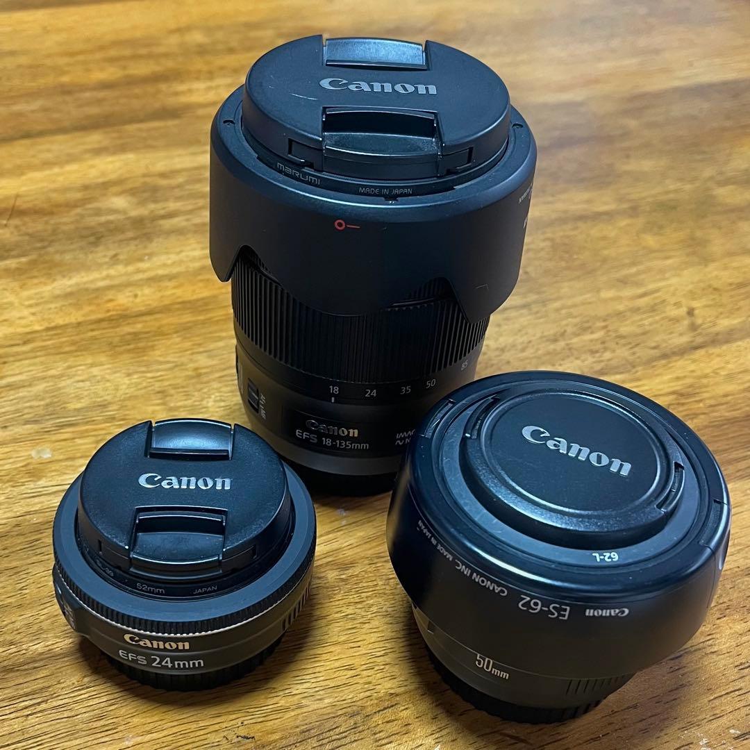 Canon EF-S 18-135mm 24mm レンズ2本