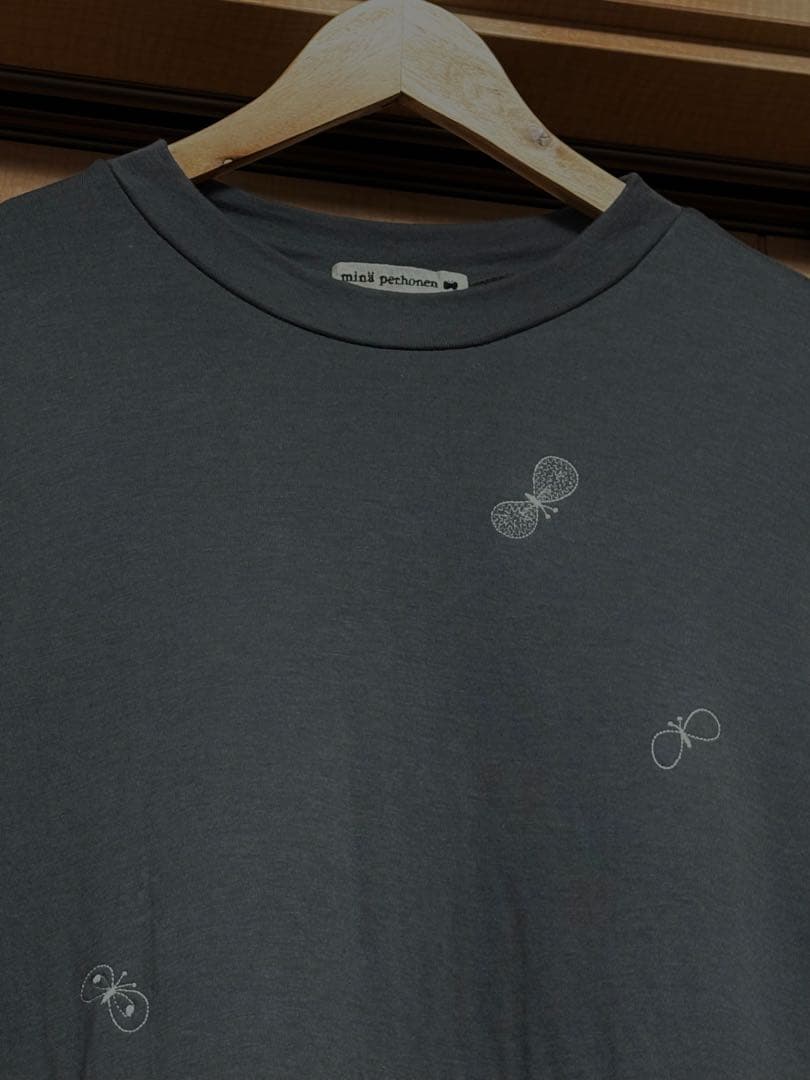 ミナペルホネン ちょうちょカットソーワンピース40号タグ付き新品未使用