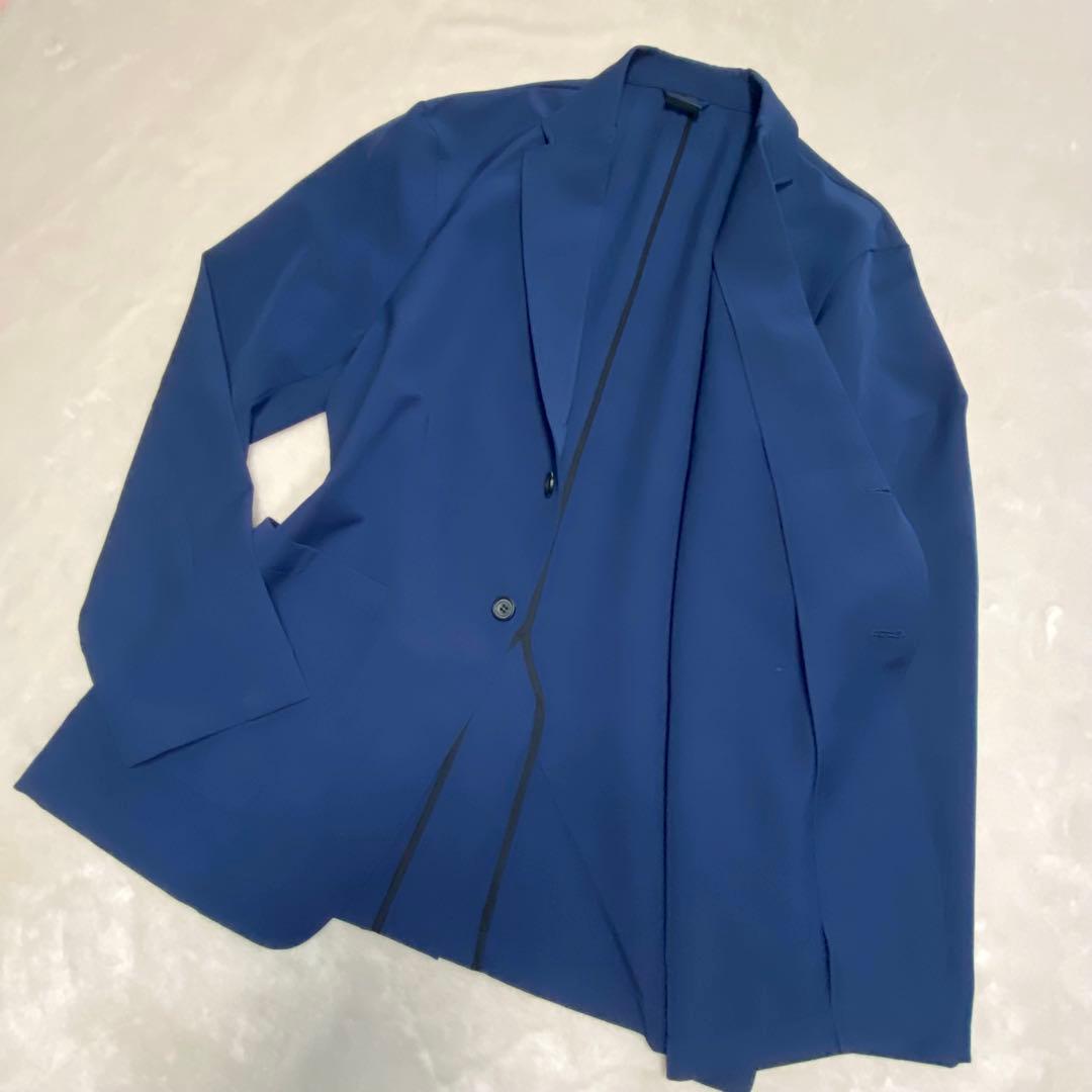 ニューバランス　テーラードジャケット　ネイビー　ストレッチ　アンコン　2XL