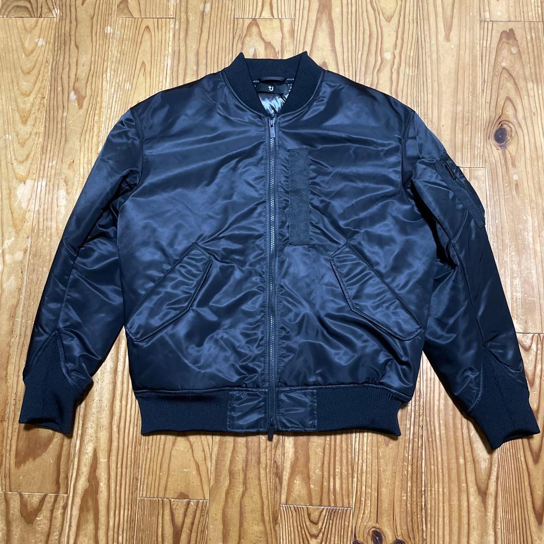 美品 UNIQLO+J ハイブリッドダウンオーバーサイズ MA-1ブルゾン　M