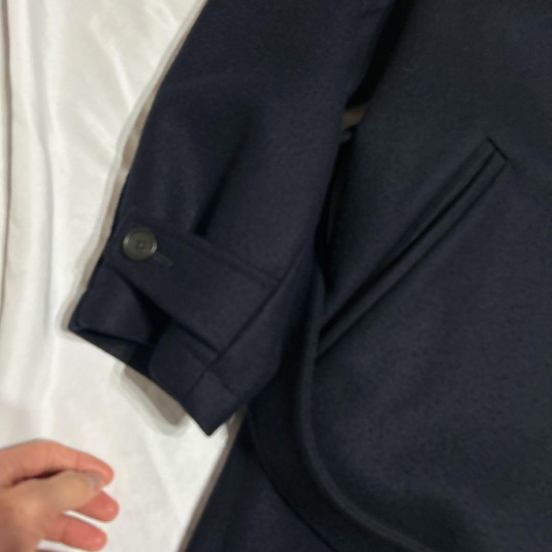 【美品】Super140s マルチウェイ メルトンオーバーサイズスタンドコート