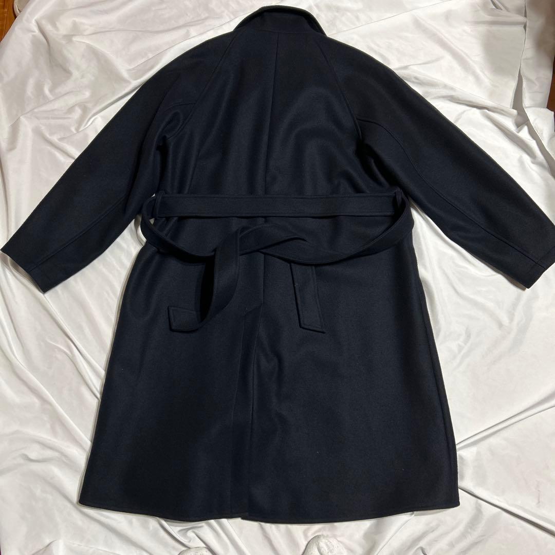 【美品】Super140s マルチウェイ メルトンオーバーサイズスタンドコート