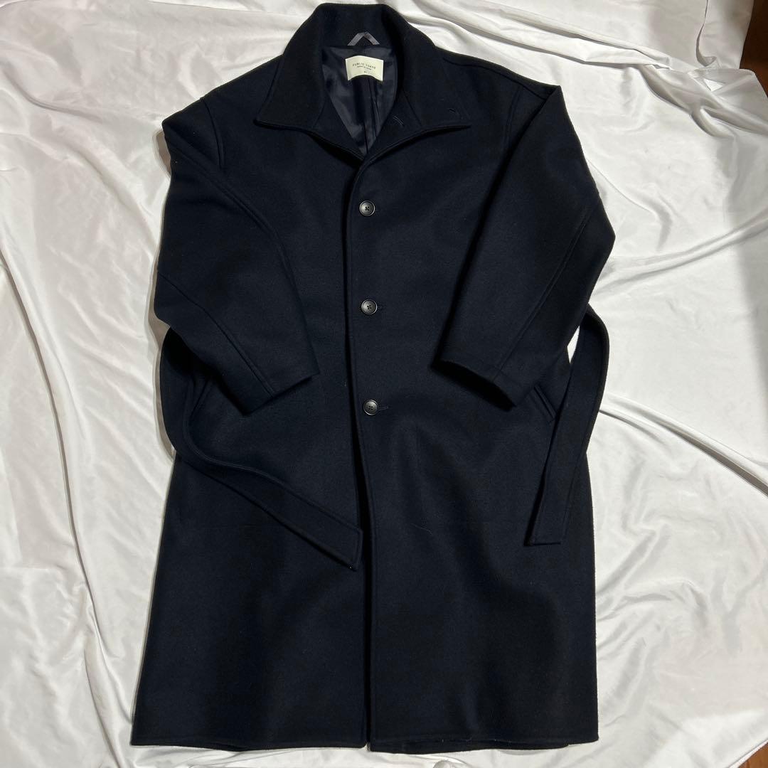 【美品】Super140s マルチウェイ メルトンオーバーサイズスタンドコート