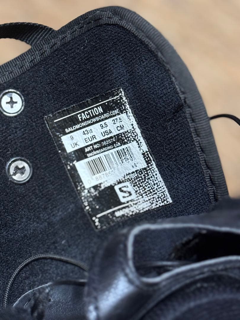 即日発送·最終のお値下げ　スノボブーツSALOMON FACTION27.5cm