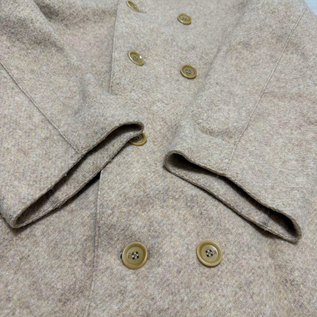 【極美品✨】45R ふわふわぬくぬく 縮絨ウールのロングコート