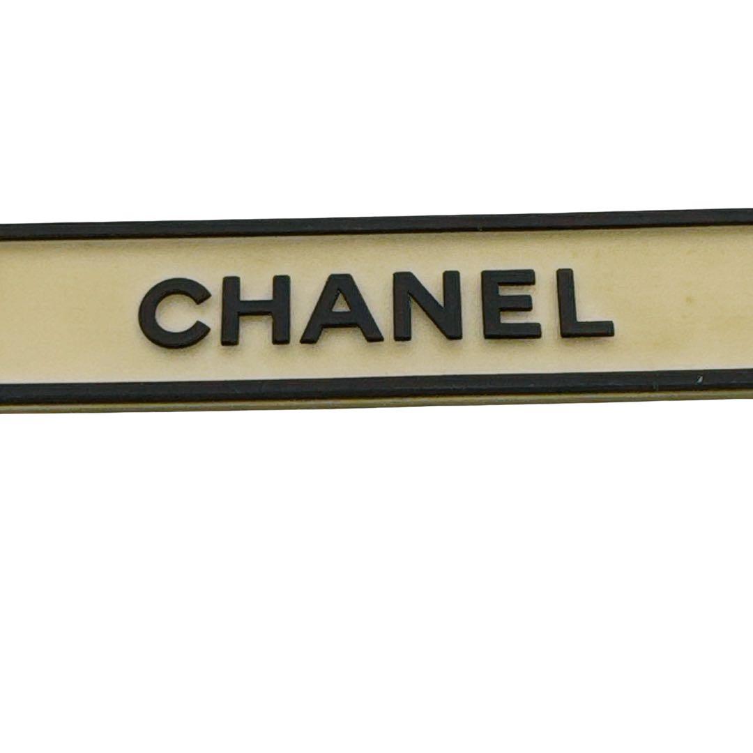 シャネル ブレスレット バングル ロゴ ラバー クリア ブラック ヴィンテージ