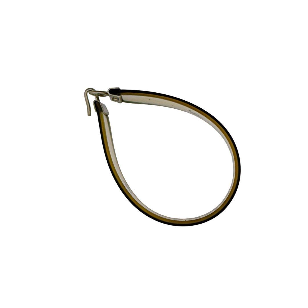 シャネル ブレスレット バングル ロゴ ラバー クリア ブラック ヴィンテージ