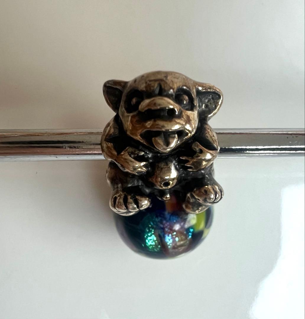 【美品・希少】トロールビーズ マーブル シルバー ミックスビーズ