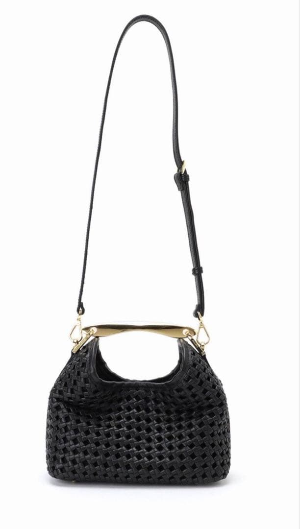 【ELLEME/エレメ】Woven Leather バッグ（BLACK）