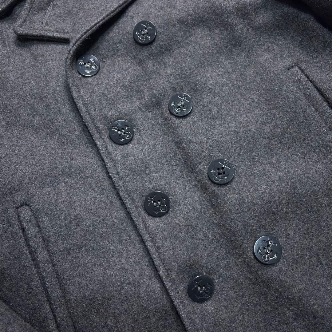 【未使用級】ショット ピーコート ダブル 大きいサイズ グレー 740N XL