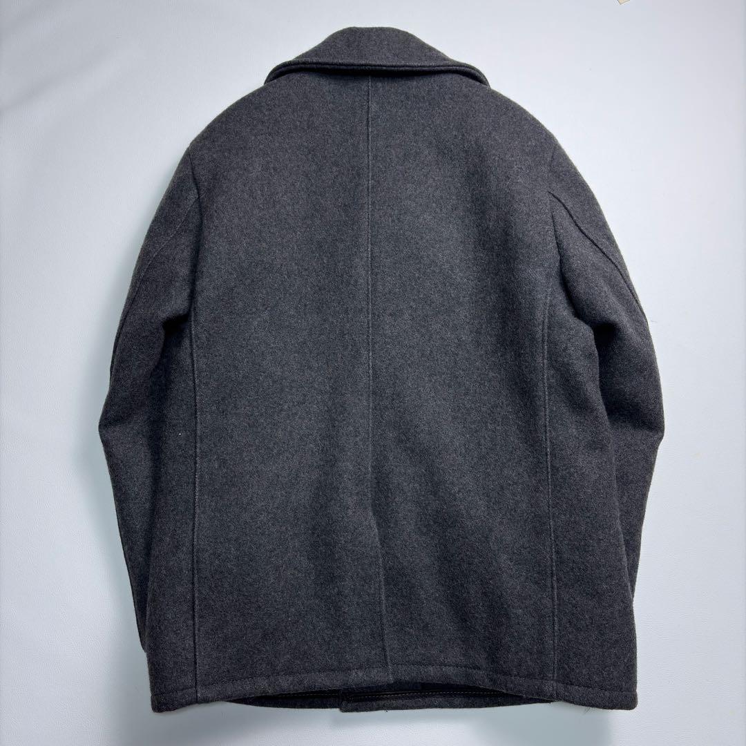 【未使用級】ショット ピーコート ダブル 大きいサイズ グレー 740N XL