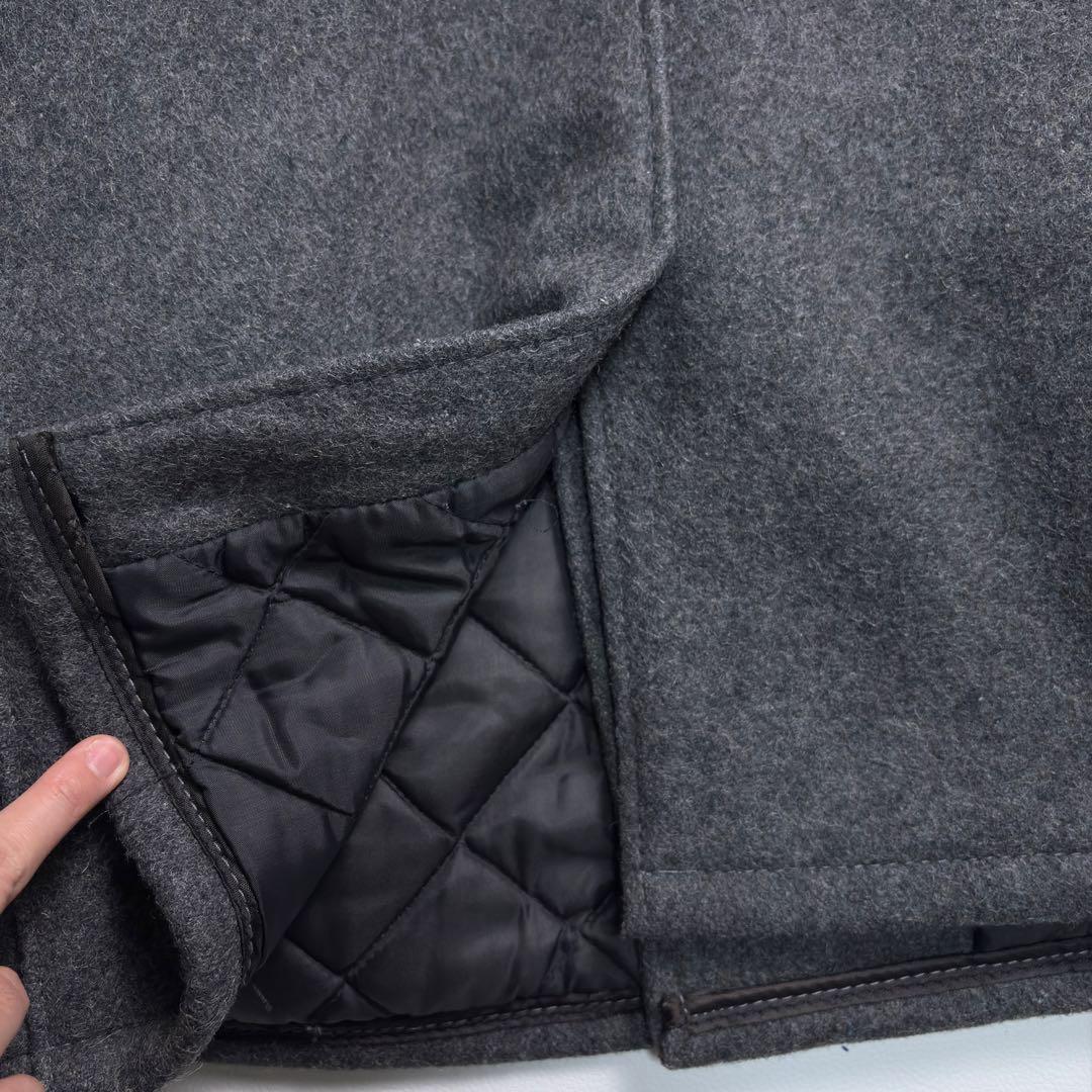 【未使用級】ショット ピーコート ダブル 大きいサイズ グレー 740N XL