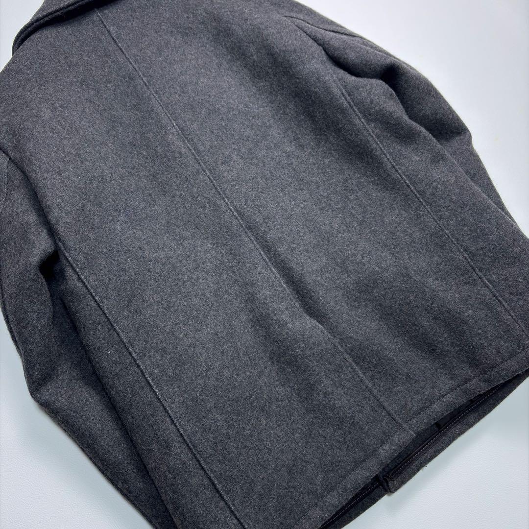 【未使用級】ショット ピーコート ダブル 大きいサイズ グレー 740N XL