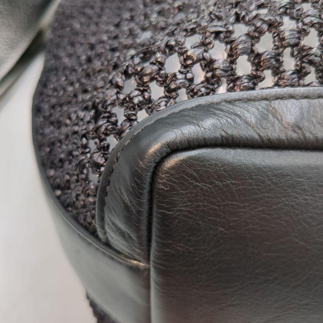 美品 Weekend Max Mara かごバッグ ショルダー バンブー 黒