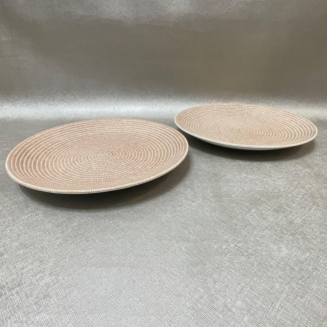 新品　旧・王冠ロゴ　アラビア　26㎝ プレート　24h アベック　ブラウン　2枚