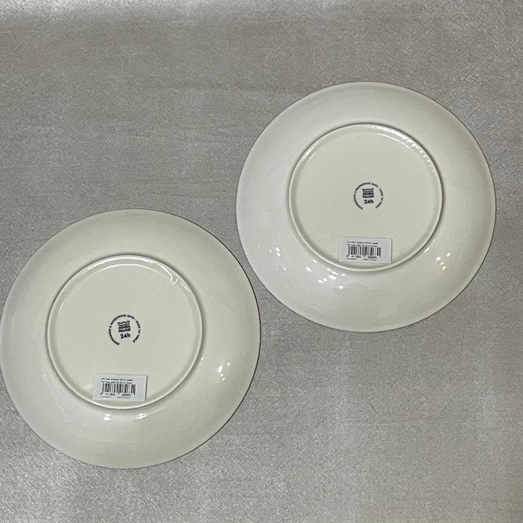 新品　旧・王冠ロゴ　アラビア　26㎝ プレート　24h アベック　ブラウン　2枚