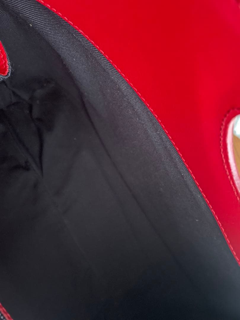 ペリーコ　美品！レザー×藤編み　クラッチ、ハンドバッグ