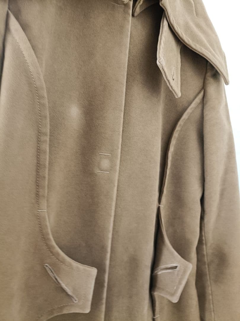 【美品】GENTUCCA BINI ロングコート 女優襟　キャメル　綿100%