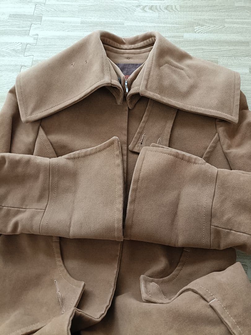 【美品】GENTUCCA BINI ロングコート 女優襟　キャメル　綿100%