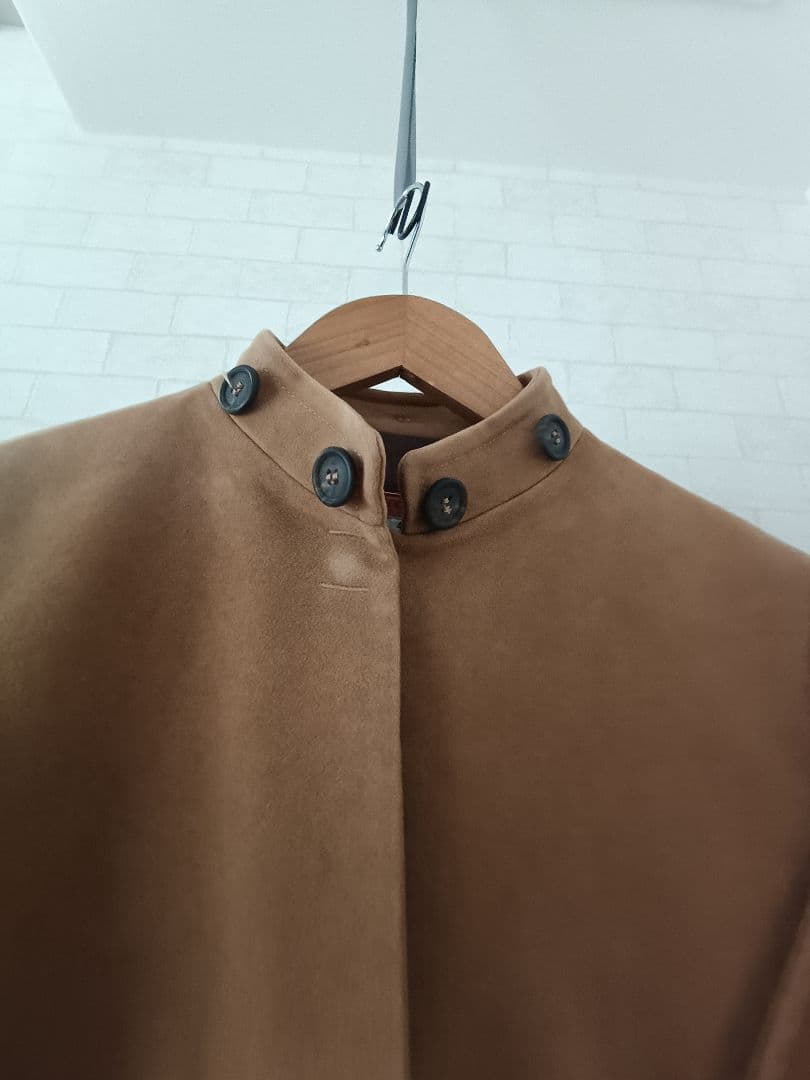 【美品】GENTUCCA BINI ロングコート 女優襟　キャメル　綿100%