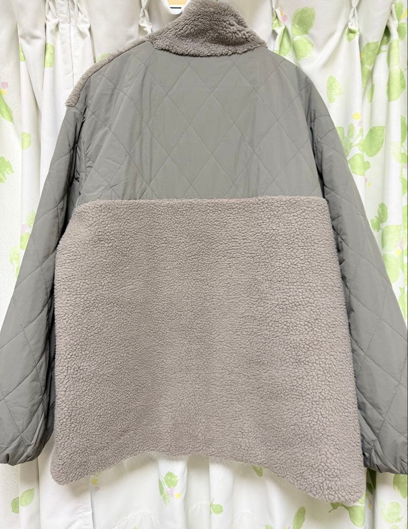 グローバルワーク　リバーシブルキルトブルゾン　モカLサイズ