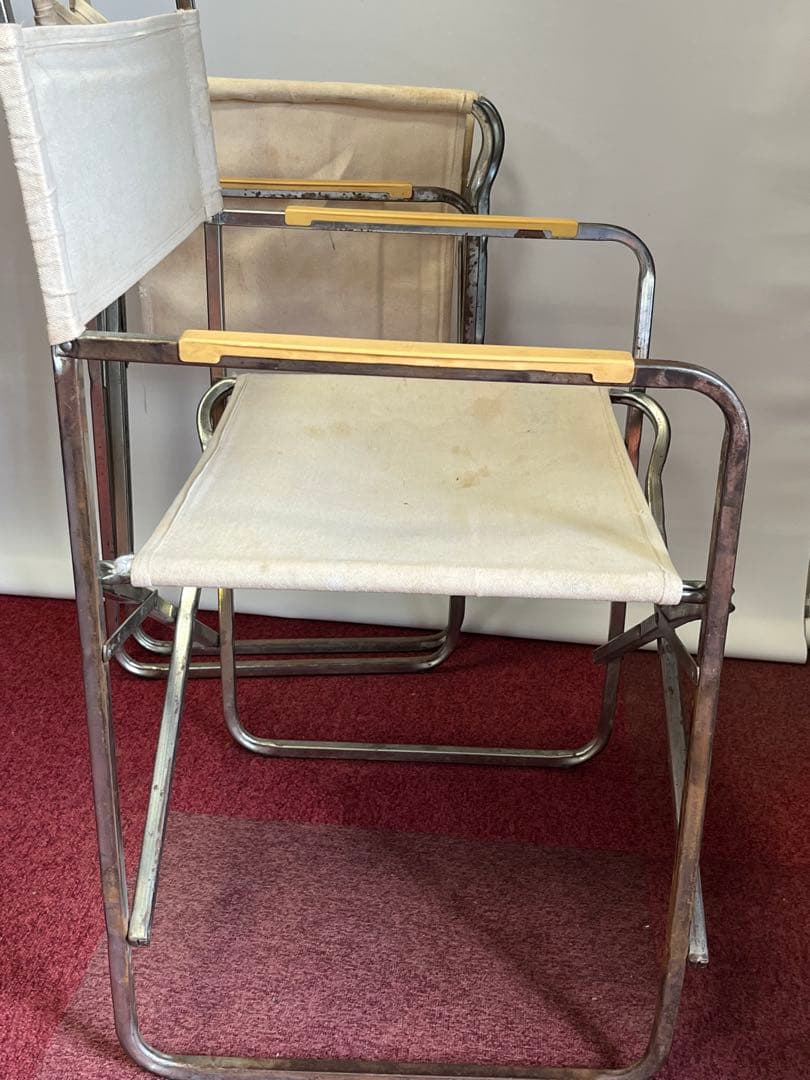 イタリア製 ビンテージ アウトドアチェア　LEROLIN社製　2脚