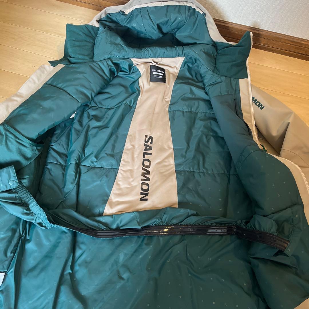 SALOMON スキーウェア ベージュ フード付き