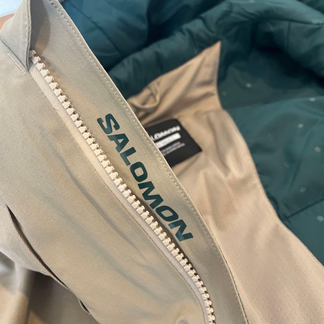 SALOMON スキーウェア ベージュ フード付き