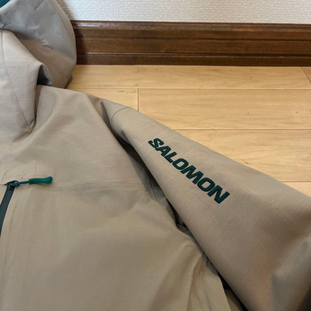 SALOMON スキーウェア ベージュ フード付き