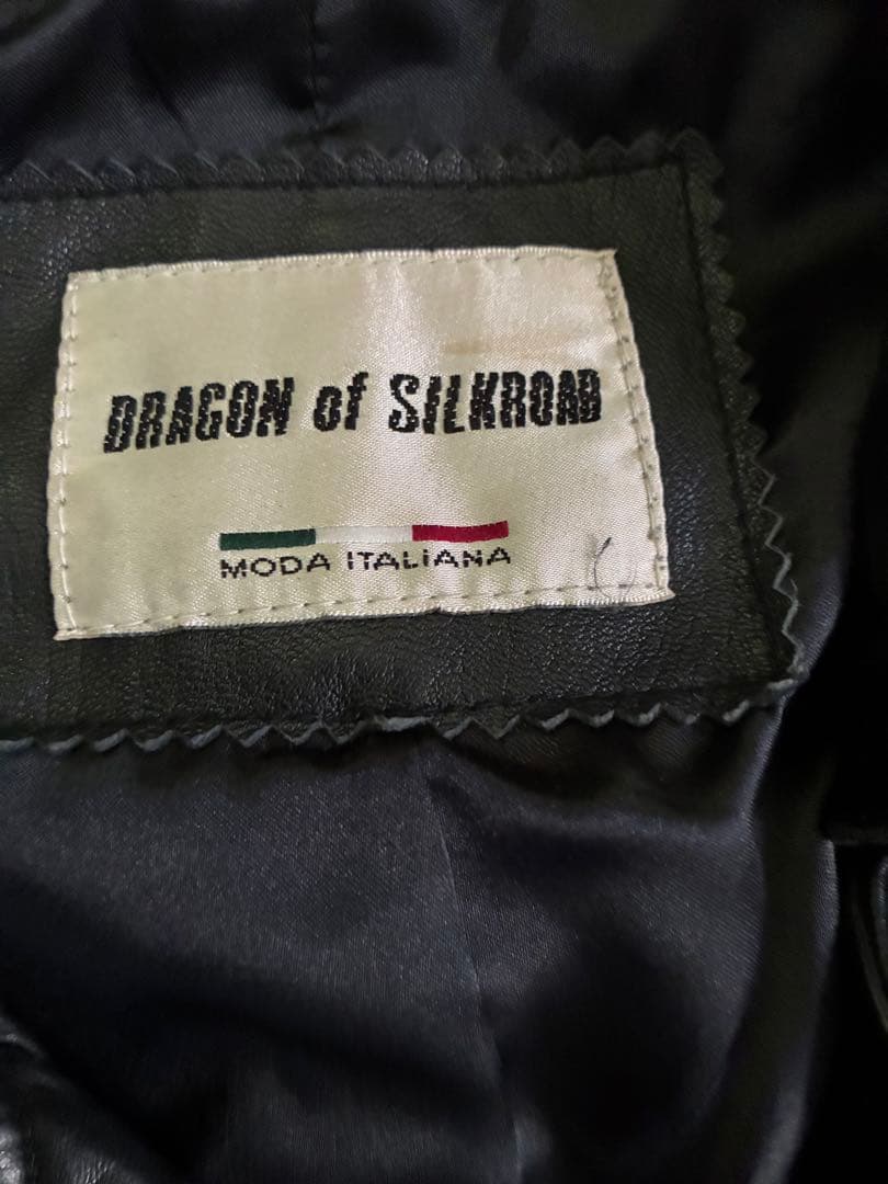 ブラックレザー トレンチコート ベルト付き　イタリア製羊皮トレンチコートM〜L