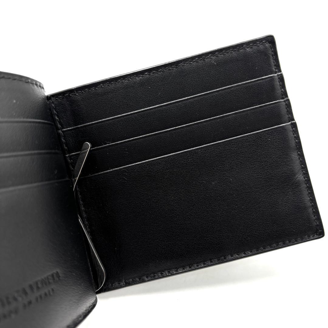 【未使用級】ボッテガヴェネタ カセット マネークリップ 札入 レザー 黒 メンズ