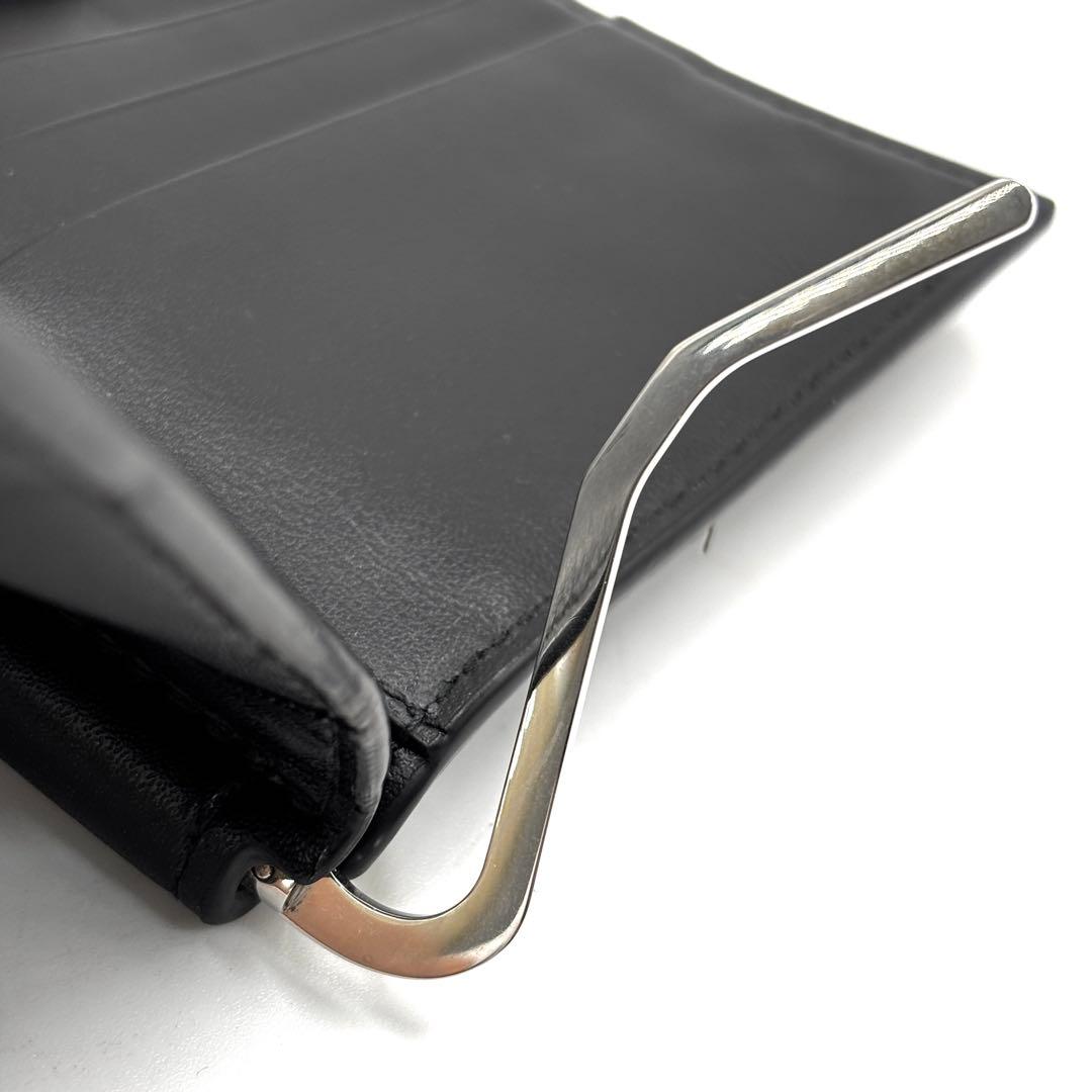 【未使用級】ボッテガヴェネタ カセット マネークリップ 札入 レザー 黒 メンズ