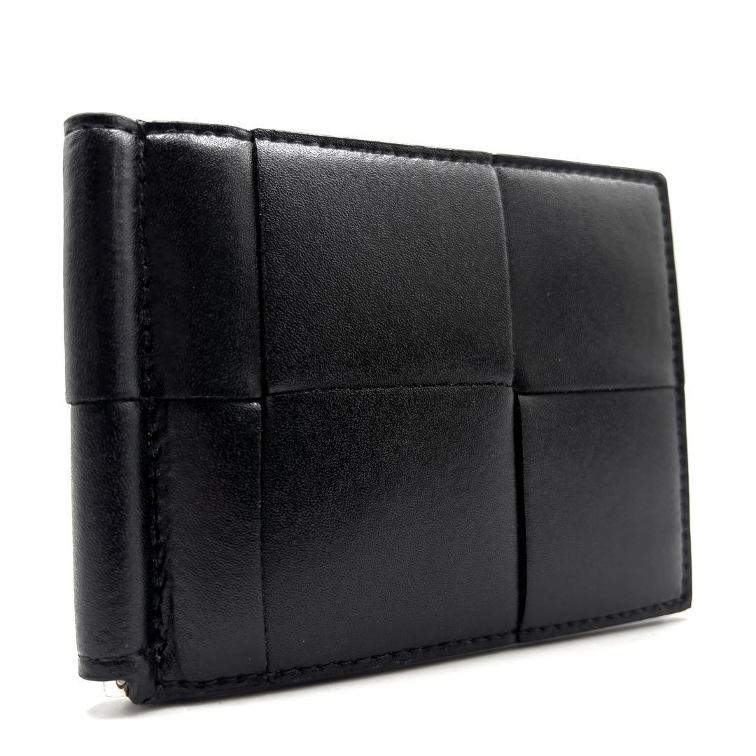 【未使用級】ボッテガヴェネタ カセット マネークリップ 札入 レザー 黒 メンズ